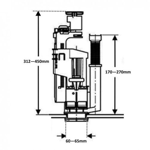 ΑΝΤΑΛΛΑΚΤΙΚΟΣ ΜΗΧΑΝΙΣΜΟΣ ΕΚΠΛΥΣΗΣ Impuls280 ΓΙΑ ΚΑΖΑΝΑΚΙ GEBERIT 241.823.00.1
